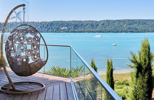 Sipplingen Casa | Apartamento 'Haus Seeblick' con vistas al lago, terraza privada y Wi-Fi