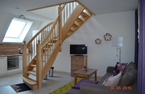 Burg-Kauper Apartamento | Apartment hayloft / straw chamber - Spreewaldscheune am Fließ-Ferienwohnungen am