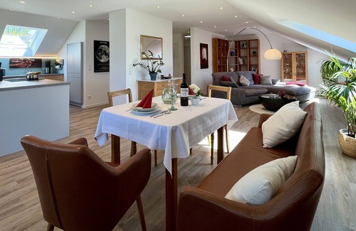 Ohningen Apartamento | Apartamento 'Klosterblick' con balcón y Wi-Fi