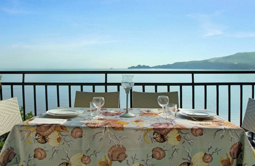 Zoagli Apartamento | Apartamento 'La Solatia' con vistas al mar, balcón y aire acondicionado