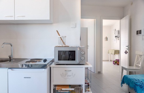 San Leone Casa | Apartamento Le Primule, apto para mascotas, con vistas al mar y balcón
