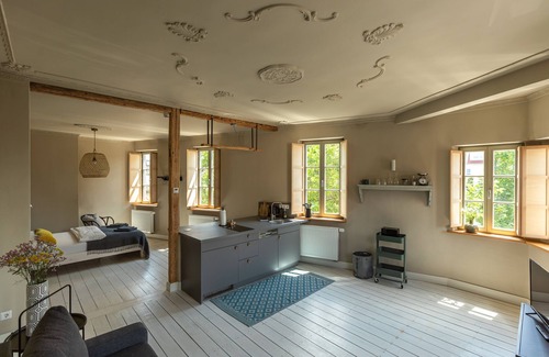 Grossostheim Apartamento | Apartamento 'LOFT' con terraza compartida y Wi-Fi