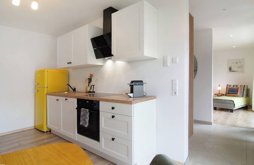 Unteruhldingen Apartamento | Apartamento 'Meili's Haus' con terraza privada, jardín privado y Wi-Fi