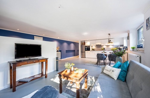 Brodten Apartamento | Apartamento 'Meerlust' con terraza privada, jardín privado y Wi-Fi