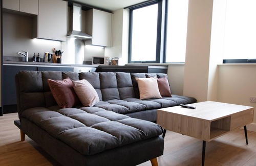 West Bromwich Apartamento | Apartamento-One Bedroom with Parking-De Lujo-Vista del valle-Baño Privado