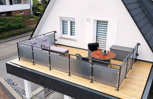 Rhode Apartamento | Apartamento 'Panoramablick' con balcón y Wi-Fi