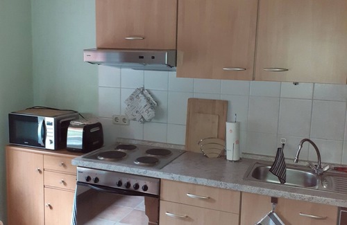 Babow Apartamento | Apartment Rita 1, bedroom, living room, kitchen, shower/WC and terrace - Ferienwohnungen Rita