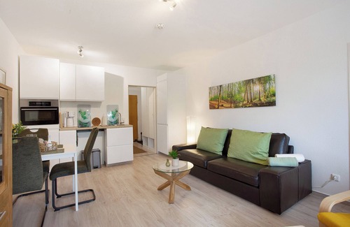Gudenhagen Apartamento | Apartamento 'Rübezahl' con balcón y Wi-Fi