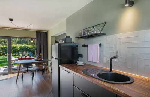 Joachimsthal Apartamento | Apartamento 'Schorfheider Chillen Am Grimnitzsee' con terraza privada, jardín privado y Wi-Fi