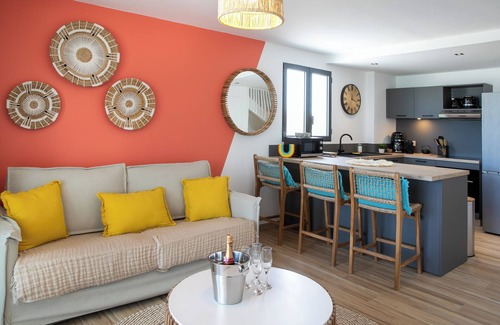 Bellevue Apartamento | Vista plana al mar, playa de Orient Bay