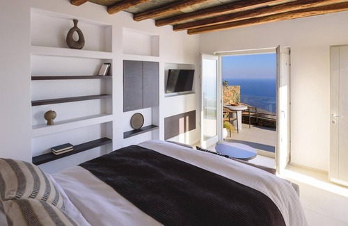 Ano Meria Casa | Apartamento 'Seascape Suite 2' con vistas al mar, Wi-Fi y aire acondicionado