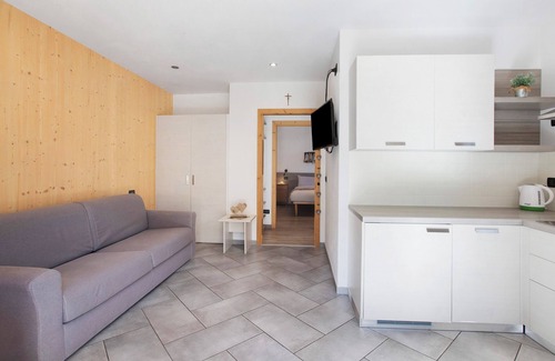 Livigno Apartamento | Apartamento 'Stella Alpina Camping Stella Alpina' con vistas a la montaña, jardín compartido y Wi-Fi
