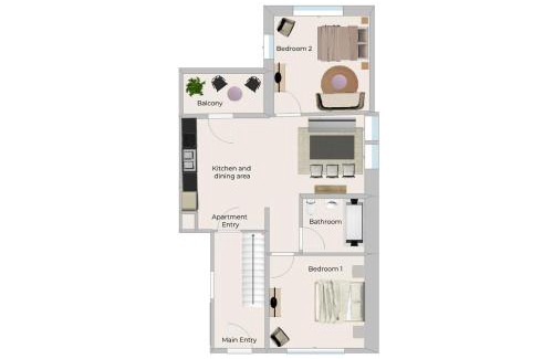 Griessen Apartamento | Apartment Südwind - Beautiful premium apartment with 2 bedrooms near Rhine Falls & Zurich Airport in Klettgau