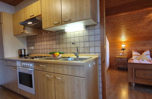 Kleinhogl Apartamento | Apartment Teisenberg 33 sqm, 2 bedrooms, kitchen-living room, balcony