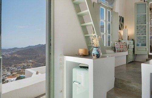 Serifos Apartamento | Apartamento 'Casa de huéspedes tradicional' con terraza privada y aire acondicionado