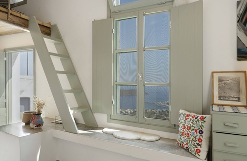 Serifos Apartamento | Apartamento 'Casa de huéspedes tradicional' con terraza privada y aire acondicionado