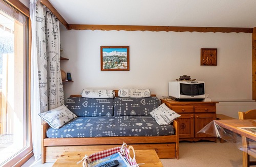 Valfrejus Apartamento | Apartamento 'Valfréjus La Montagne- App 123' con terraza privada, balcón y Wi-Fi