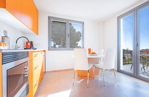 Aigues Apartamento | Apartamento 'Villa Hoy Naranja' con vistas a la montaña, Wi-Fi y aire acondicionado