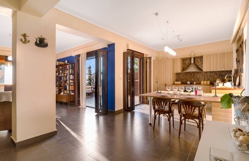Lefkas Apartamento | Apartamento 'Villa Vista Tajo Villas' con vistas al mar, Wi-Fi y aire acondicionado