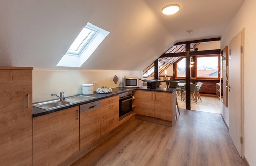 Waechtersbach Apartamento | Apartamento 'Vogelsberg' con terraza compartida, jardín compartido y Wi-Fi