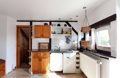 Hiddensee Apartamento | Apartamento con una gran terraza.