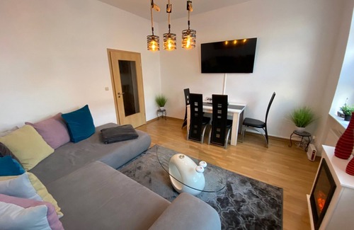 Mitte Apartamento | Apartment Zur Schleuse with fireplace, garden, family-friendly.