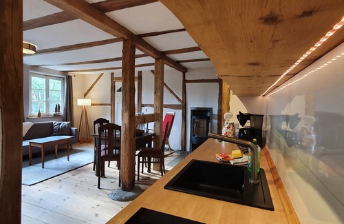 Pantow Apartamento | App Freterg Holt with fireplace (40m², 2-4 p.), near Binz in dreamlike location