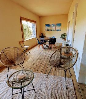 Pianotolli-Caldarello Apartamento | Appart 70m2 avec patio piscine à débordement vue mer