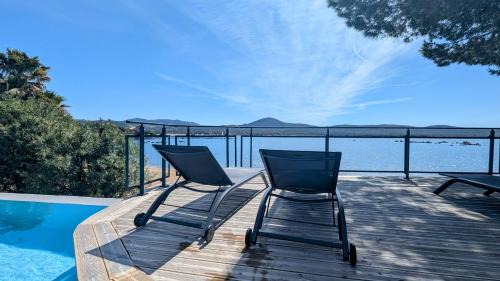 Pianotolli-Caldarello Apartamento | Appart 70m2 avec patio piscine à débordement vue mer