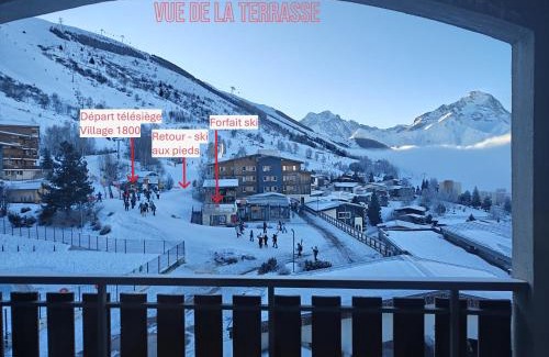 Mont-de-Lans Apartamento | Appart au pied des pistes avec superbe vue