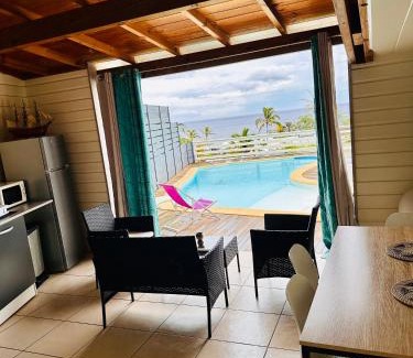 Grand Fond Apartamento | appart T1 avec varangue vue mer et piscine ST GILLES LES BAINS