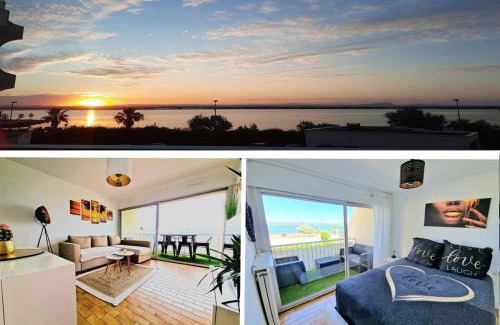 Palavas-les-Flots Apartamento | Appartement 1ere ligne piscine terrasse au bord de la plage front de mer avec 6 vélos