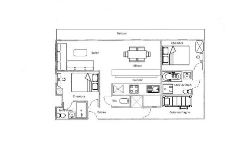 Meribel Centre Apartamento | Appartement 3 pièces jusqu'à 6 pers, Méribel centre, proche pistes et commerces - FR-1-411-68