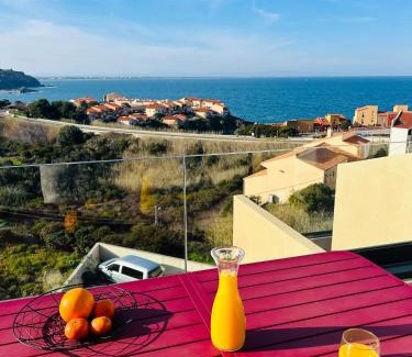 Port-Vendres Apartamento | Appartement 4 personnes tout confort avec vue panoramique sur MER