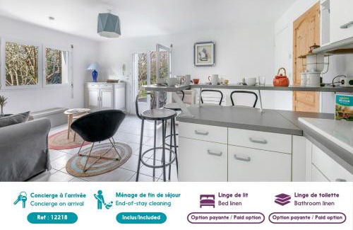 Pornic Apartamento | Appartement avec jardin à 300m de la plage, pour 4