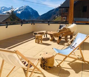Vaujany Apartamento | Appartement Cocooning-sauna-jacuzzi