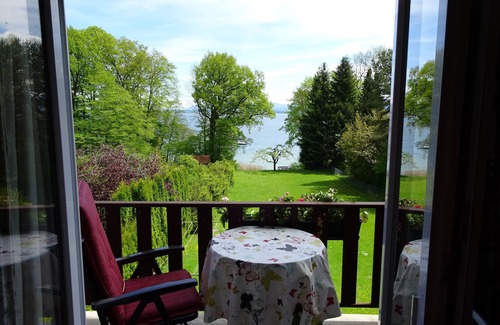 Gollenshausen a.Chiemsee Apartamento | Apartamento 2 - 21 m 2 - Nos vemos. Vista a la montaña - balcón con sol de la mañana