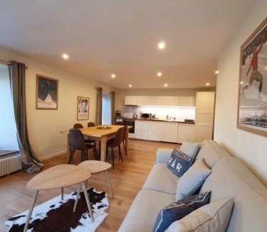 Sainte-Foy-Tarentaise Apartamento | Appartement Marquise de 110m2 avec vue et sauna à 10 min des pistes