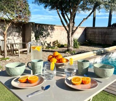 Ortale de Biguglia Apartamento | Appartement l'Arancetu vue mer avec piscine