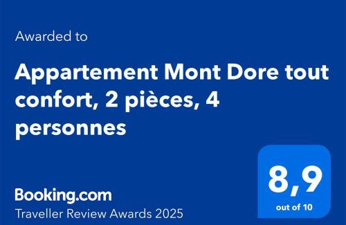 Mont-Dore Apartamento | Appartement Mont Dore tout confort, 2 pièces, 4 personnes