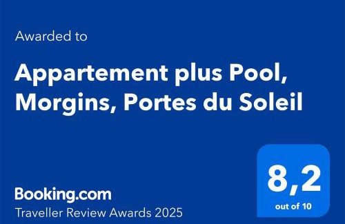 Morgins Apartamento | Appartement plus Pool, Morgins, Portes du Soleil