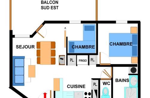 Val Cenis Apartamento | Appartement pour 6 au pied des pistes avec parking, balcon et WIFI – Val Cenis - FR-1-508-129