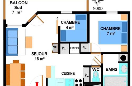 Val Cenis Apartamento | Appartement spacieux pour 6 personnes, balcon exposé plein sud, pied des pistes à Val Cenis - FR-1-508-104