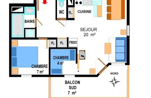 Val Cenis Apartamento | Appartement spacieux 6 pers au pied des pistes avec balcon, parking et Wi-Fi - Val Cenis - FR-1-508-51