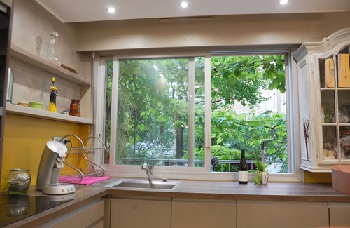 Batignolles Apartamento | Appt + Terrasse sur Jardin 4 Personnes Face Métro et Parc Luther King