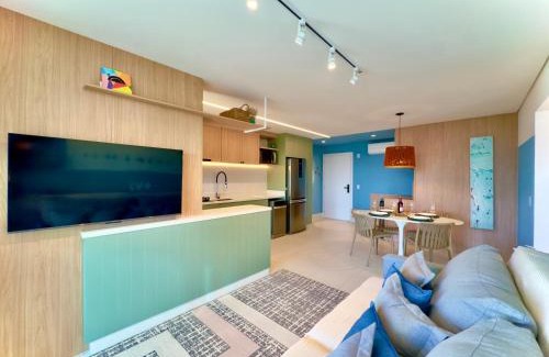 Itacolomi Apartamento | Apto 3 Quartos Condomínio Resort Completo Pé na areia com Piscina borda Infinita, Beach Tennis, Academia, Sala de Jogos, Brinquedoteca, Playground e Portaria 24H 2 Quartos com Ar-Condicionado, Churrasqueira Privativa Reserve Agora e Viva essa Experiência