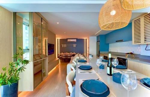Itacolomi Apartamento | Aptos Pé na Areia Vista Mar Condomínio Resort Completo com Piscina borda Infinita, Beach Tennis, Academia, Sala de Jogos, Brinquedoteca, Playground e Portaria 24H 3 Quartos com Ar-Condicionado, Churrasqueira Privativa Reserve Agora e Viva essa Experiência