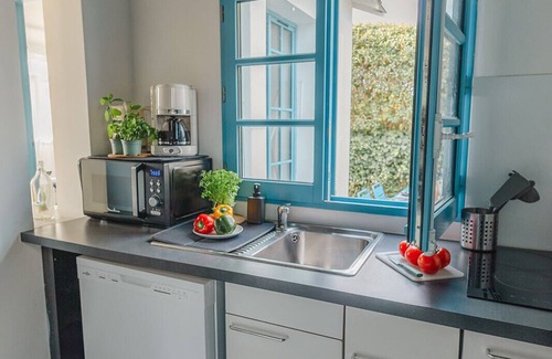 Ile-d'Aix Casa | Casa-Villa-Baño privado con ducha-Vista al Jardín