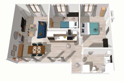 Montlucon Apartamento | ArtSmalt *Idéal Pro * Proche commerces * 2 chambres * Tout confort