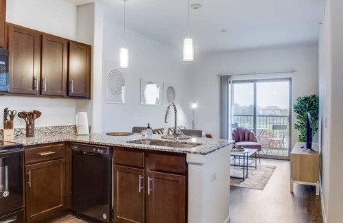 McNeil Apartamento | Astonishing Cozysuites on I-35 w Pool Parking 09